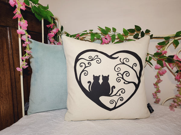 Coussin phosphorescent Un coeur gros comme "chats".